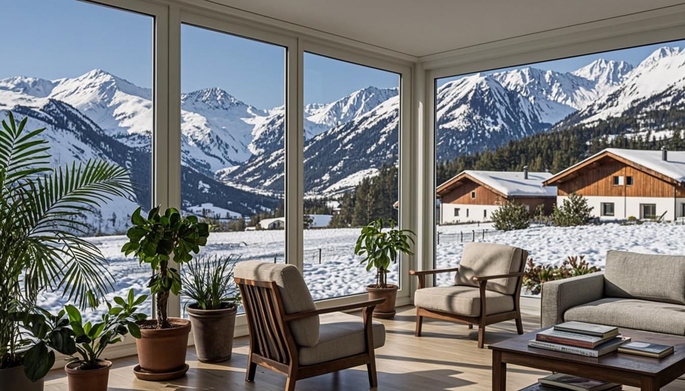 Forest House — белый минималистский зимний сад с видом на сад